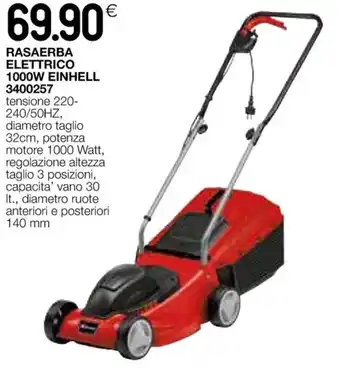 Coop RASAERBA ELETTRICO 1000W EINHELL 3400257 offerta