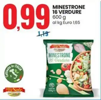 Eurospin MINESTRONE 16 VERDURE 600 g offerta