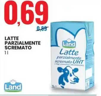 Eurospin Land LATTE PARZIALMENTE SCREMATO 1 l offerta