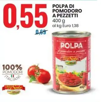Eurospin POLPA DI POMODORO A PEZZETTI 400 g offerta