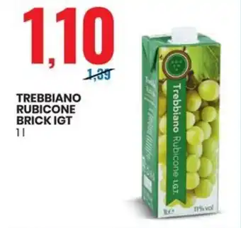 Eurospin TREBBIANO RUBICONE BRICK IGT 1 l offerta