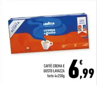 Conad Margherita CAFFÈ CREMA E GUSTO LAVAZZA forte 4x250g offerta