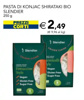 Esselunga PASTA DI KONJAC SHIRATAKI BIO SLENDIER 250 g offerta