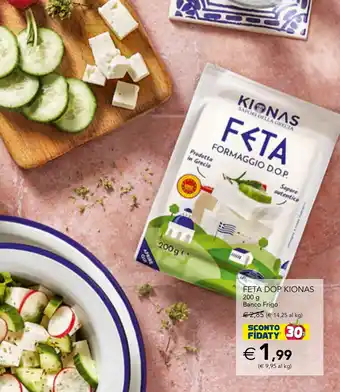Esselunga FETA DOP KIONAS 200 g Banco Frigo offerta
