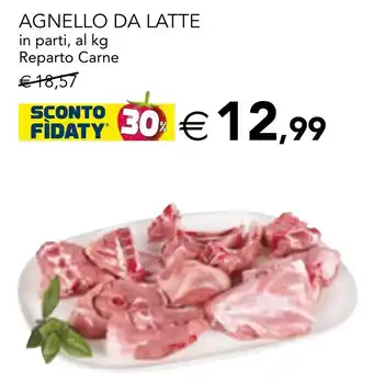 Esselunga AGNELLO DA LATTE in parti, al kg Reparto Carne offerta