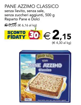 PANE AZZIMO CLASSICO senza lievito, senza sale 500 g