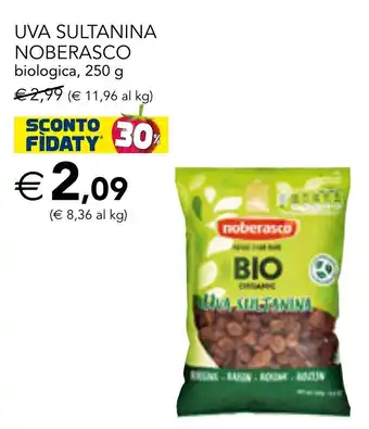 Esselunga UVA SULTANINA NOBERASCO biologica, 250 g offerta