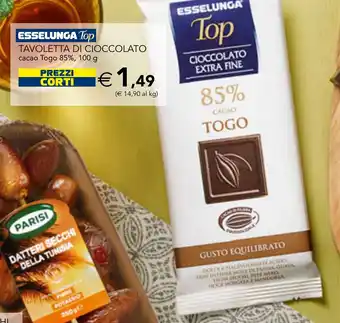 ESSELUNGA Top TAVOLETTA DI CIOCCOLATO cacao Togo 100 g