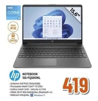 Ipercoop hp NOTEBOOK 15S-FQ5051NL offerta