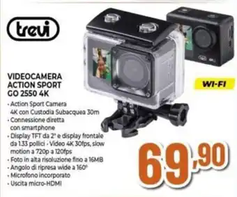 Ipercoop VIDEOCAMERA ACTION SPORT GO 2550 4K offerta