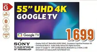 Ipercoop Sony TV OLED 55" UHD 4K 55" XR55A80LAEP offerta