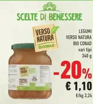 Conad Natura bio Legumi offerta