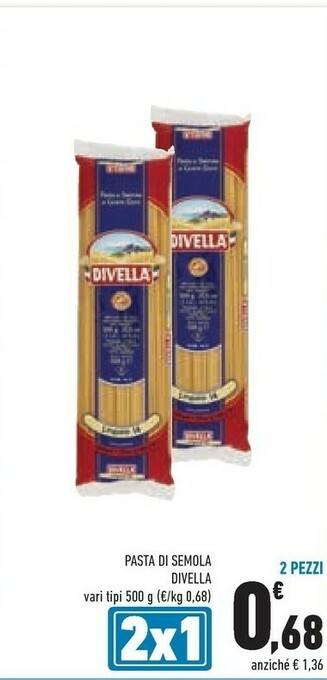 Conad Divella Pasta di semola offerta