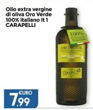 Colonial Sud Carapelli Olio Extra Vergine Di Oliva 100% Oro Verde Italiano 1000 G(ml) offerta