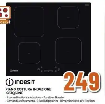 Ipercoop Indesit PIANO COTTURA INDUZIONE IS83Q60NE offerta