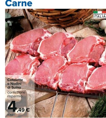 Carrefour Cotolette O Nodini Di Suino offerta