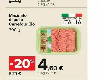 Carrefour Carrefour Macinato Di Pollo Bio offerta