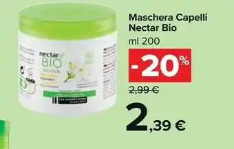 Carrefour Nectar Maschera Capelli Bio offerta