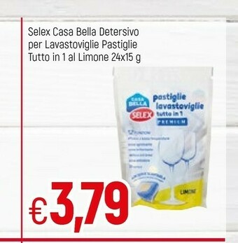 Famila Selex Casa Bella Detersivo Per Lavastoviglie Pastiglie Tutto In 1 Al Limone offerta