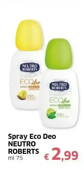 Famila Neutro Roberts Spray Eco Deo 75 Ml offerta