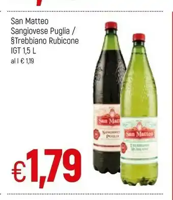 Famila San matteo Sangiovese Puglia offerta