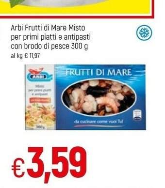 Famila Arbi Frutti Di Mare Misto Al Naturale Per Primi Piatti E Antipasti 300 G(ml) offerta