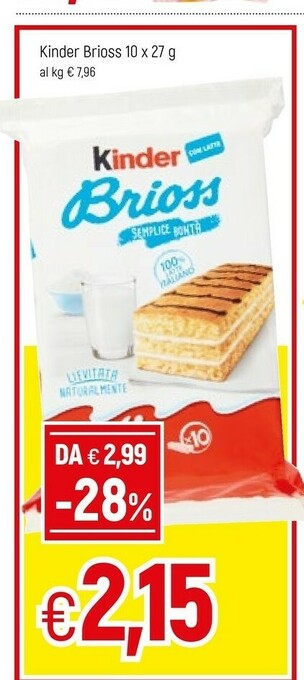 Famila Ferrero Kinder Brioss 270 G(ml) offerta