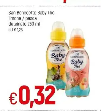 Famila San Benedetto Baby Thè Deteinato Alla Pesca 250 G(ml) offerta