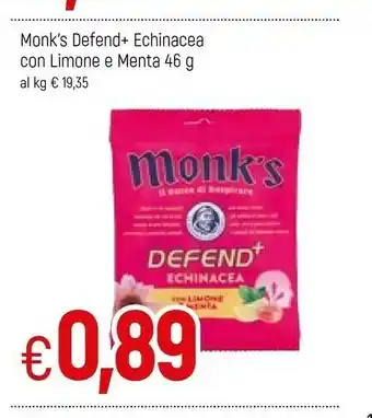 Famila Monk's Defend Echinacea Con Limone E Menta offerta