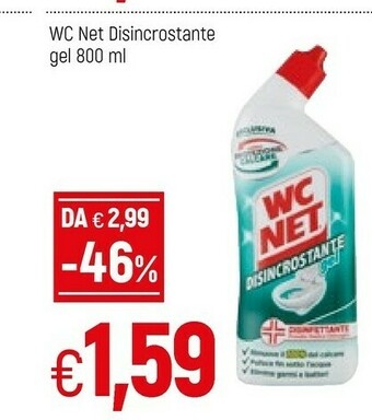 Wc net Disincrostante Gel 800 Ml