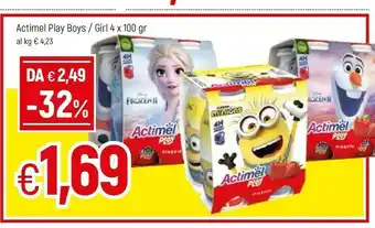 Famila Danone Actimel Play Boys/ Girl offerta