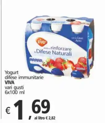 Yogurt difese immunitarie VIVA vari gusti 6x100 ml