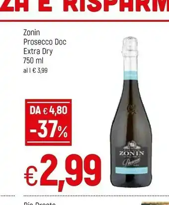 Famila Zonin Prosecco Extra Dry 750 G(ml) offerta