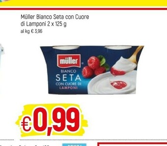 Famila Muller Bianco Seta Con Cuore Di Lamponi 250 G offerta