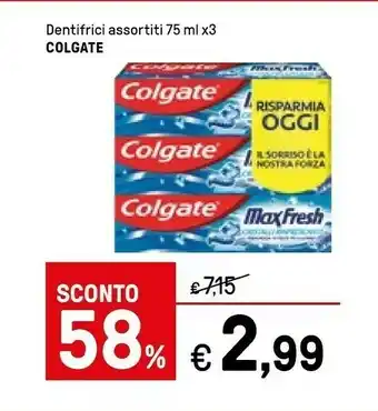 Iper La Grande Colgate Dentifrici Max Fresh 75 Ml offerta