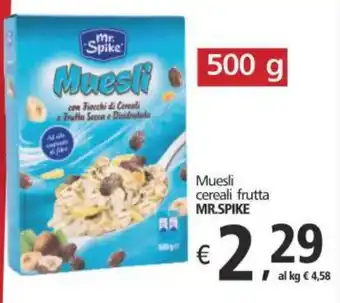 Alter Discount Muesli cereali frutta MR.SPIKE 500 g offerta