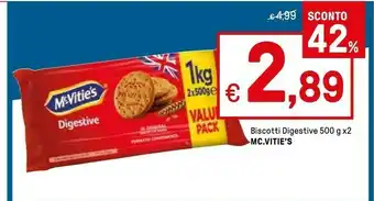 Iper La Grande Mc.vitie's Biscotti Digestive offerta