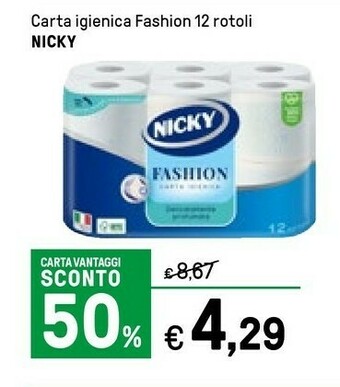 Iper La Grande Nicky Carta Igienica Fashion offerta