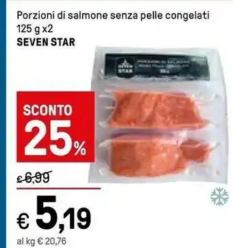 Iper La Grande Seven Porzioni Di Salmone Senza Pelle Congelati offerta