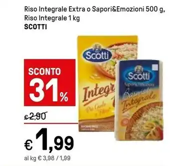 Iper La Grande Riso Scotti - Riso Basmati Integrale Sapori E Emozioni 500 G(ml) offerta