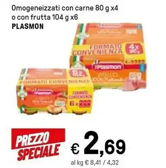 Iper La Grande Plasmon Omogeneizzati Con Carne Vitella/ Con Frutta Ai 4 Frutti offerta