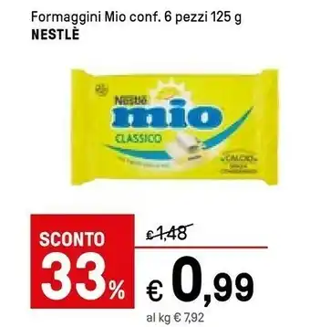Iper La Grande Nestlè Formaggino Mio offerta