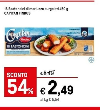Iper La Grande Findus 18 Bastoncini Di Merluzzo Surgelati offerta