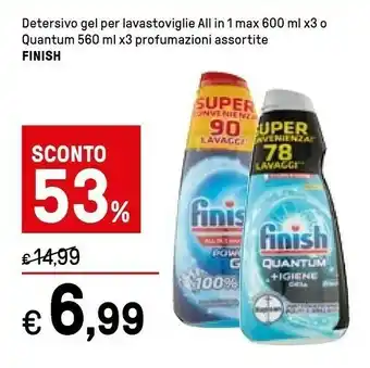 Iper La Grande Finish Detersivo Gel Per Lavastoviglie All In 1 Max offerta
