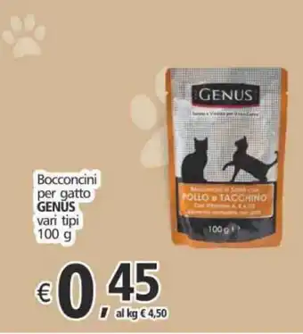 Bocconcini per gatto GENUS vari tipi 100 g