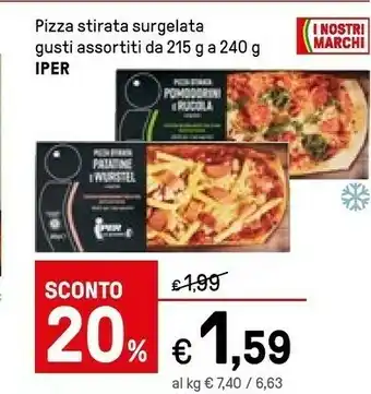 Iper La Grande Iper Pizza Stirata Surgelata offerta