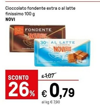 Iper La Grande Novi Cioccolato Fondente Extra 100 G(ml) offerta