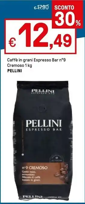 Iper La Grande Pellini Caffè In Grani Espresso Bar N 9 Cremoso offerta