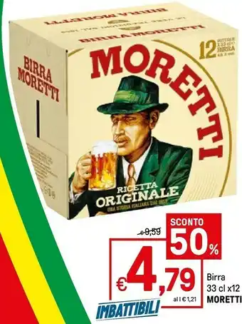 Iper La Grande Moretti Birra 3960 Ml offerta