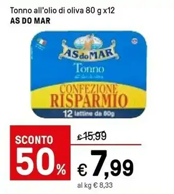 Iper La Grande Asdomar Tonno Al Naturale 80 G(ml) offerta